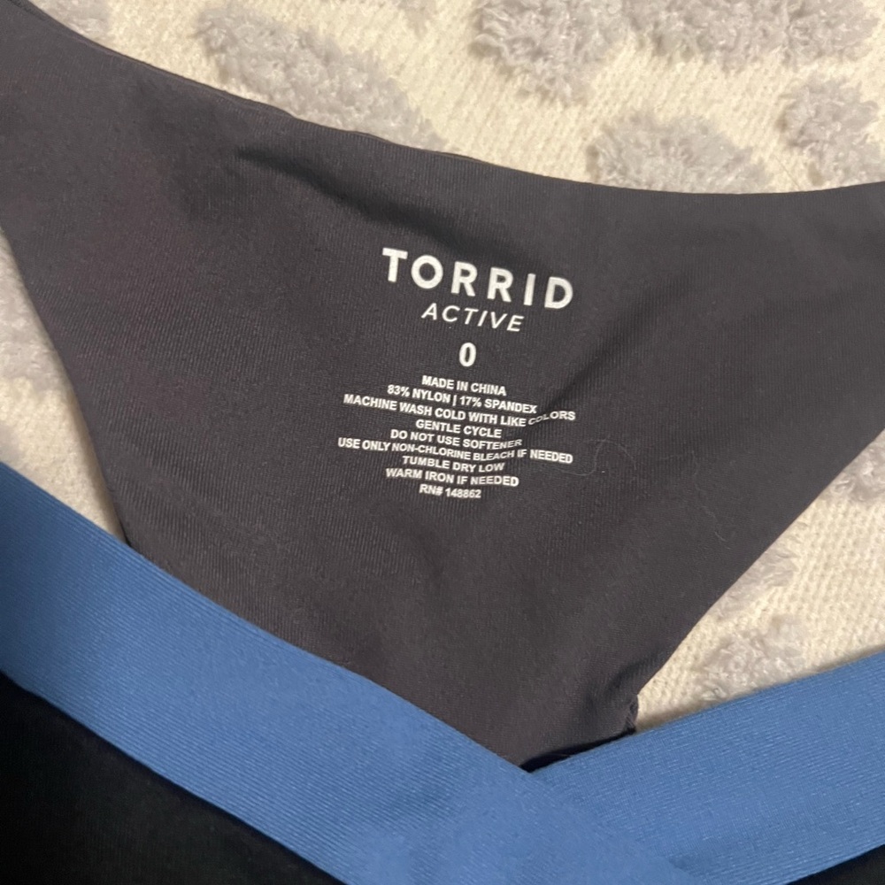 Torrid Black and Blue Sports Bra - Picture 2 of 4